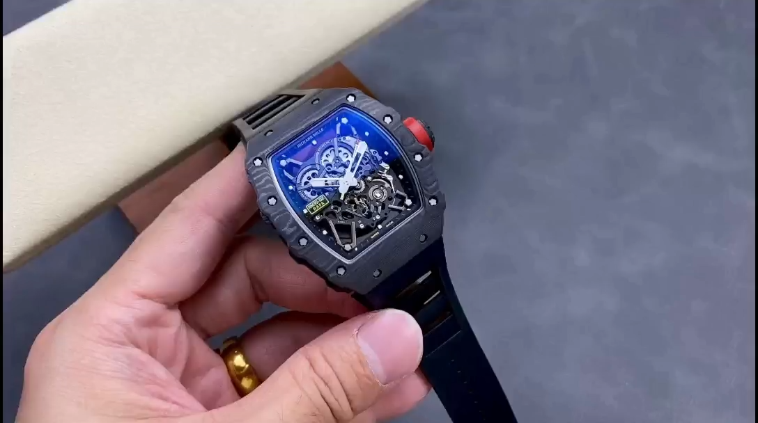 Richard Mille Rafael Nadal NTPT Carbon RM Black Rubber Strap RM035-02 - Image 2