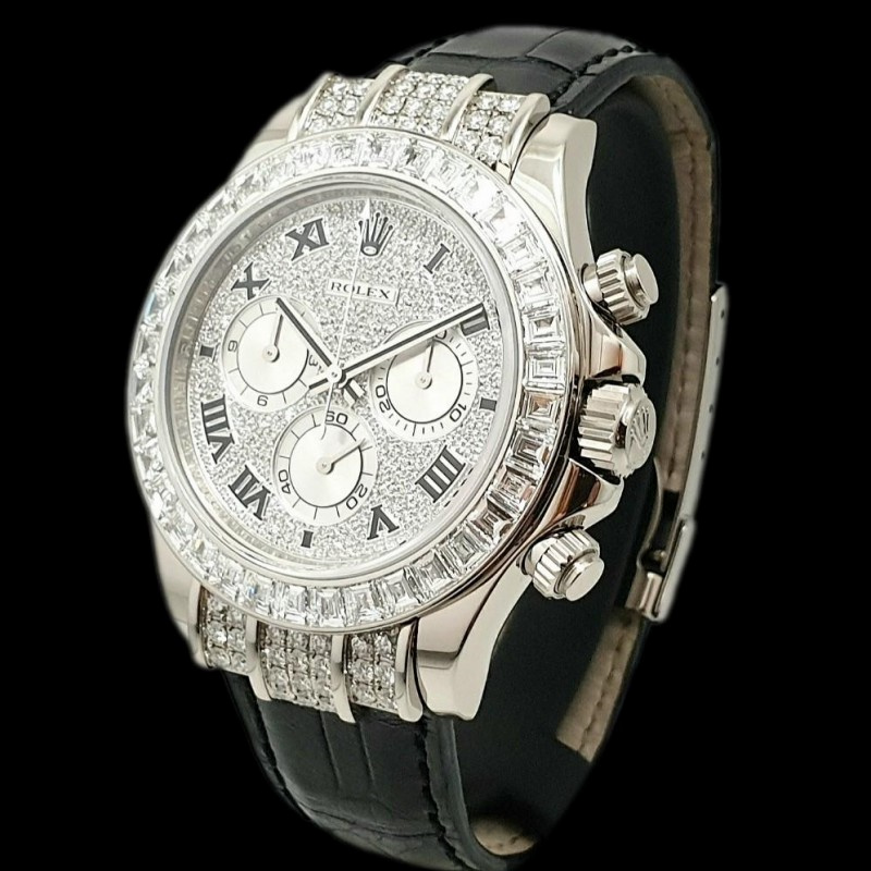 Rolex Cosmograph Daytona 116599 pave diamond dial 40mm Mens Replica Watch - Image 3