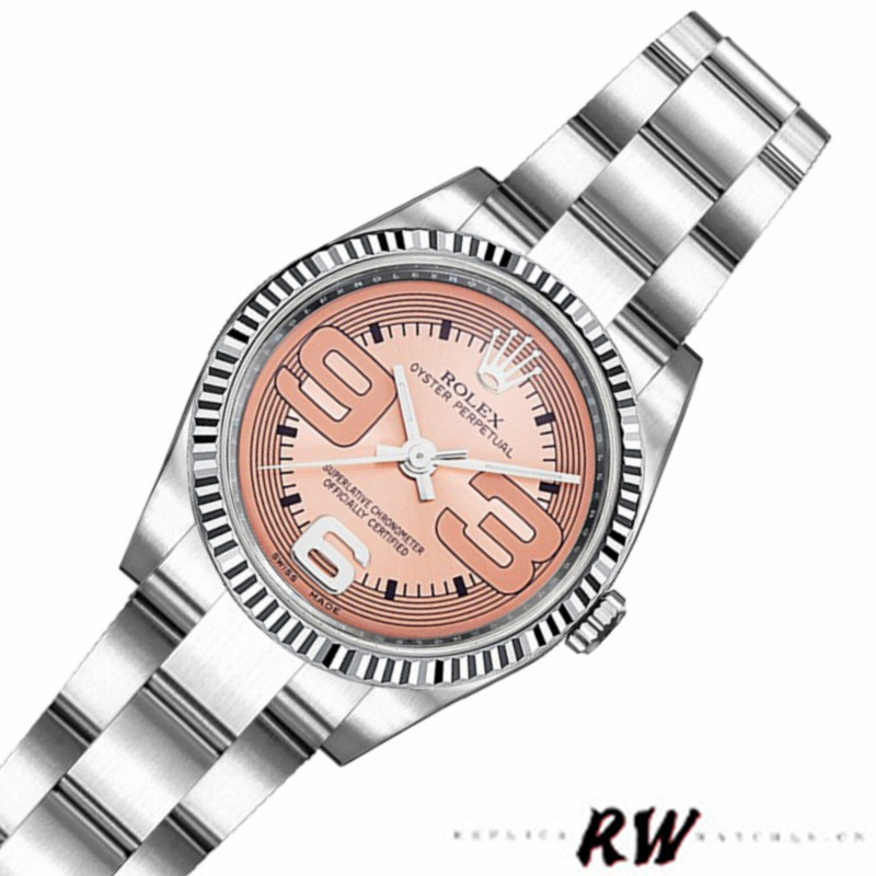 Rolex Oyster Perpetual 176234 Pink Maxi Arabic Numerals Dial 26MM Lady Replica Watch - Image 2