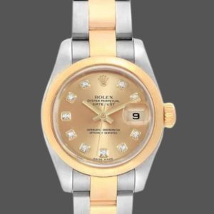 Rolex Datejust 179163 Champagne Dial Domed Dezel 26MM Lady Replica Watch