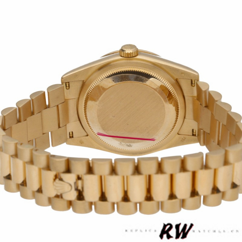 Rolex Day Date 118348 Champagne Index Dial Yellow Gold 36mm Unisex Replica Watch - Image 5