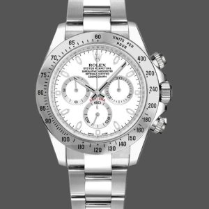 Rolex Daytona 116520 Stainless Steel Case White Dial 40MM Mens Replica Watch