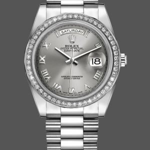 Rolex Day-Date 218349 Rhodium Grey Dial 41MM Mens Replica Watch