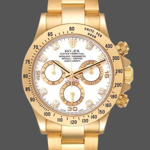 Rolex Cosmograph Daytona 116528 White Diamond Dial 40MM Mens Replica Watch