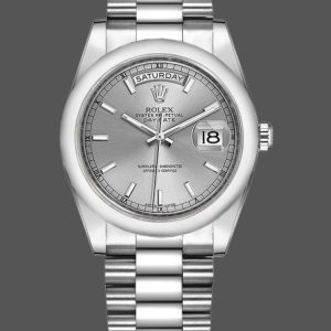 Rolex Day-Date 118209 Silver Dial White Gold 36mm Unisex Replica Watch