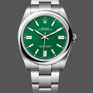 Rolex Oyster Perpetual 41 Green Dial 124300 0005 Men's Watch