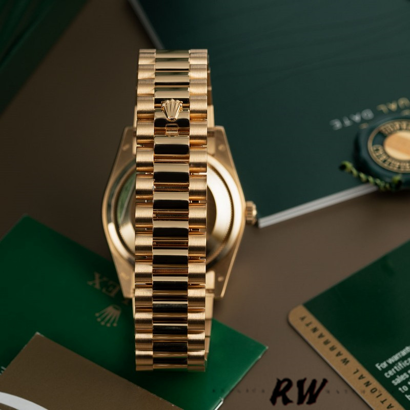 Rolex Day Date 118348 Green Index Dial Yellow Gold 36mm Unisex Replica Watch - Image 5