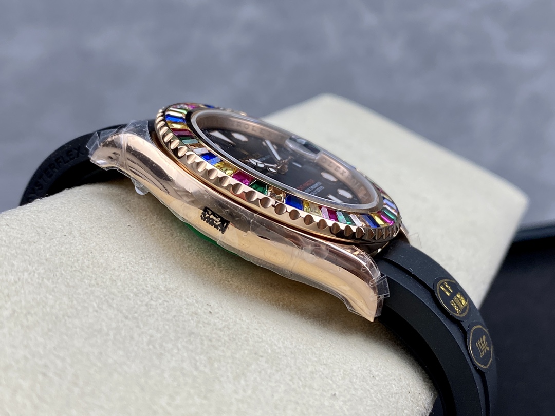 Rolex Yacht-Master 116695 Black Rubber Strap Black Dial 40MM Mens Replica Watch - Image 7