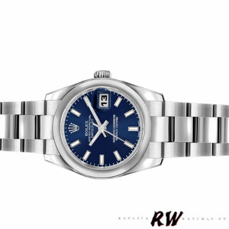 Rolex Datejust 179160 Blue Index Dial Domed Bezel 26MM Lady Replica Watch - Image 4