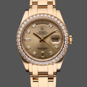 Rolex Day-Date 18948 Champagne Diamond Dial Special Edition 39MM Mens Replica Watch