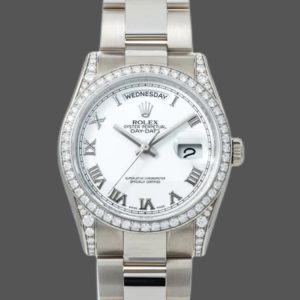 Rolex Day-Date 118389 White Roman Numeral Dial 36MM Unisex Replica Watch
