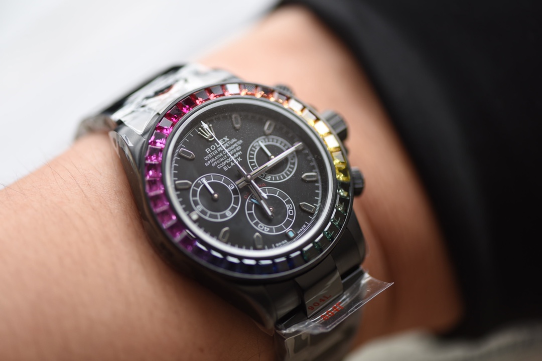 Rolex Rainbow Daytona 116520 DLC-PVD 40mm Black Men's watch - Image 3