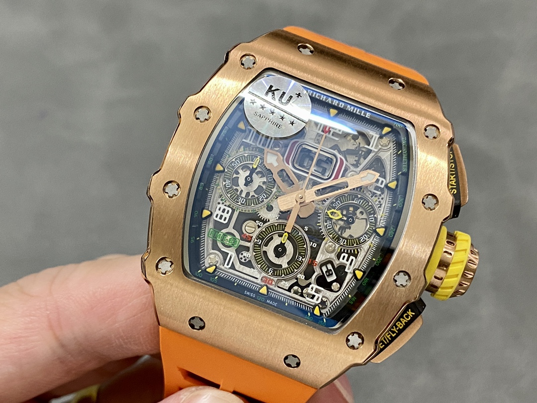 Richard Mille RM11-03 Orange Rubber Automatic Flyback Chronograph - Image 4