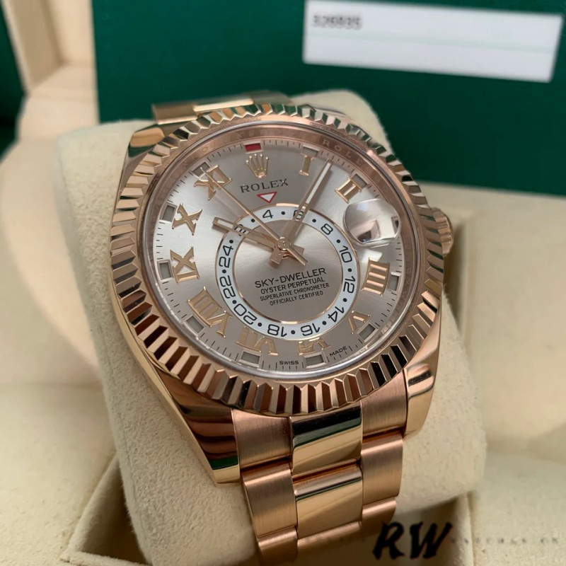 Rolex Sky-Dweller 326935 Sundust Roman Numeral Dial 42mm Mens Replica Watch - Image 3