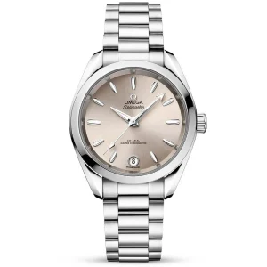 OMEGA Seamaster Aqua Terra Shades 34mm Sandstone Silver Dial Ladies Watch