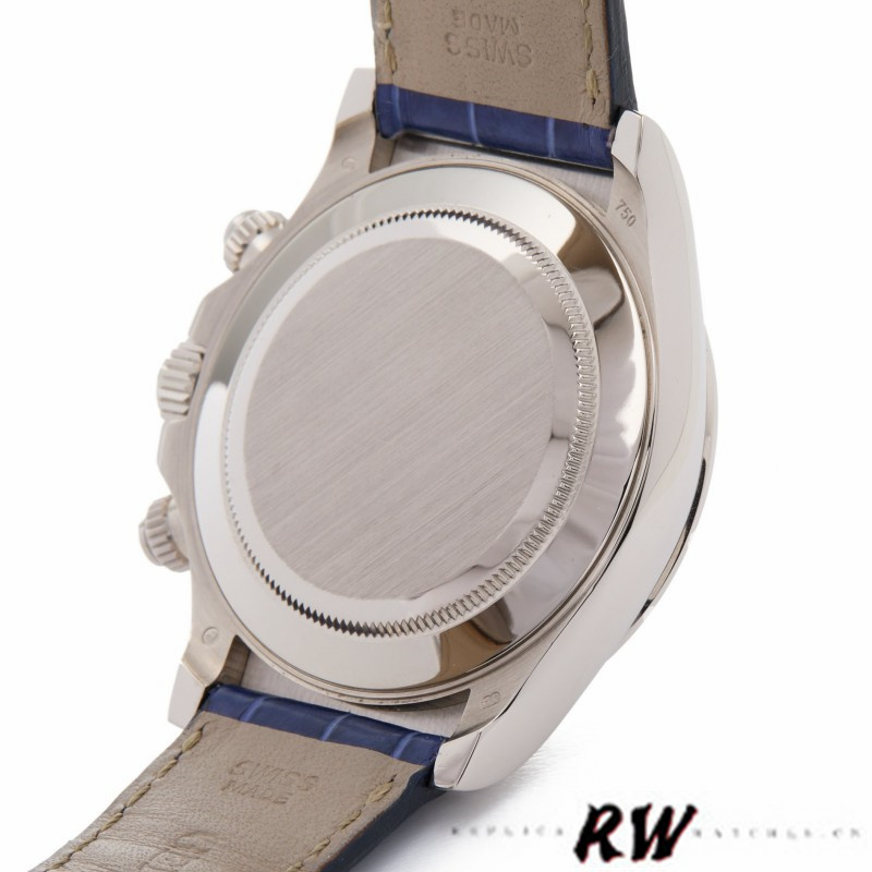 Rolex Daytona 116519 Sodalite Arabic Dial Blue Alligator Leather 40mm Mens Replica Watch - Image 14