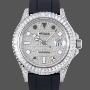 Rolex Yacht Master 226679TBR White Gold 42mm Baguette Diamond Watch