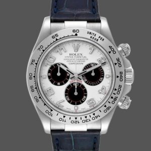 Rolex Daytona 116519 Panda Dial Blue Leather Strap 40mm Mens Replica Watch