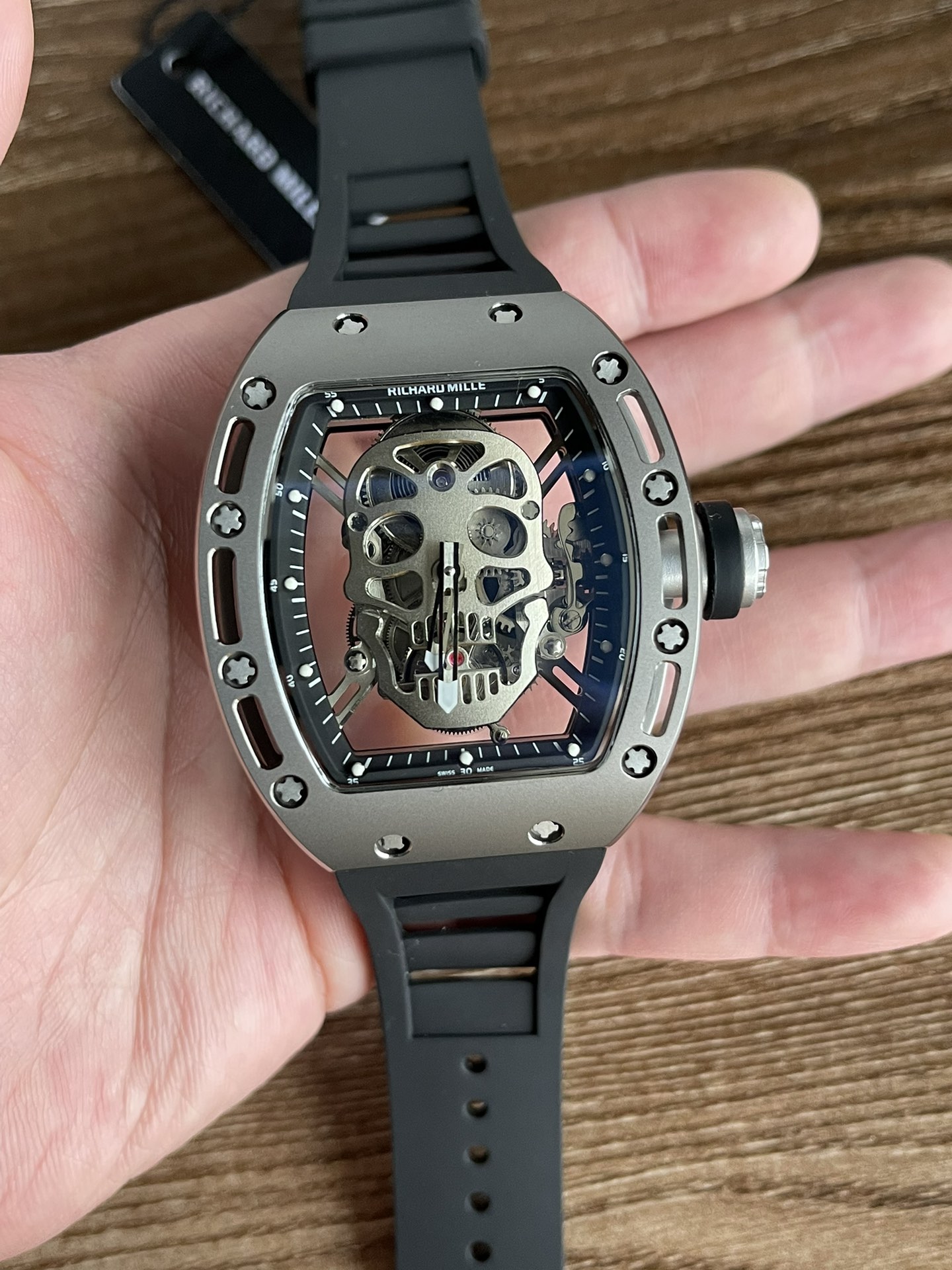 5 Colors Richard Mille Limited Edition RM52 Skull Titanium Tourbillon Openworked Dial - Image 4