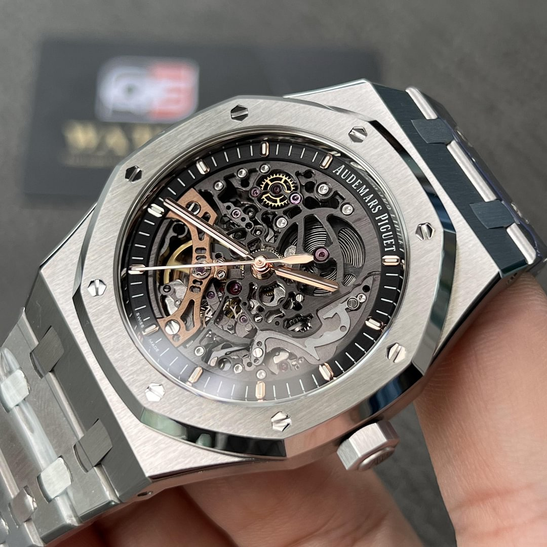 Audemars Piguet Royal Oak 15407ST.OO.1220ST.01 Grey Openworked Dial 41Mm Stainless Steel Super Clone - Image 5