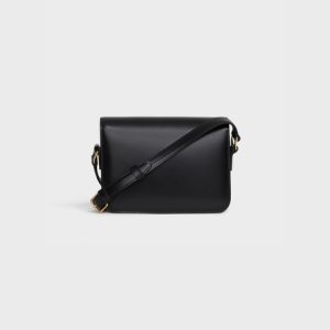 TEEN TRIOMPHE BAG IN SHINY CALFSKIN BLACK
