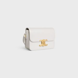 TEEN TRIOMPHE BAG IN SHINY CALFSKIN WHITE