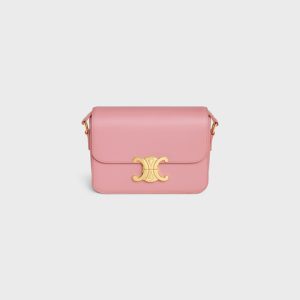 TEEN TRIOMPHE BAG IN SHINY CALFSKIN ROSE