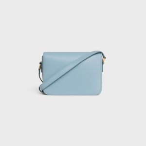 TEEN TRIOMPHE BAG IN SHINY CALFSKIN CALIFORNIA BLUE