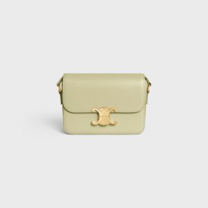 TEEN TRIOMPHE BAG IN SHINY CALFSKIN ALMOND GREEN