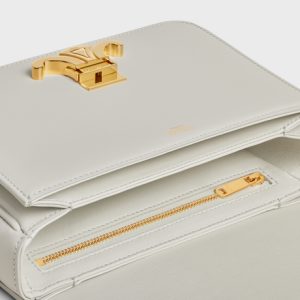 TEEN TRIOMPHE BAG IN SHINY CALFSKIN CHALK