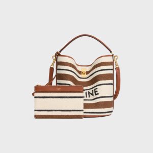 BUCKET 16 BAG IN STRIPED TEXTILE WITH CELINE JACQUARD MULTICOLOR