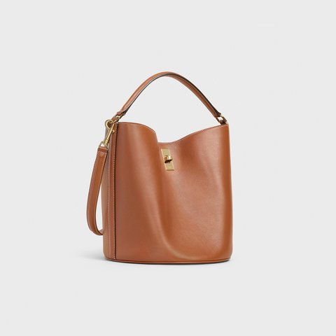 BUCKET 16 BAG IN SMOOTH CALFSKIN TAN - Image 4