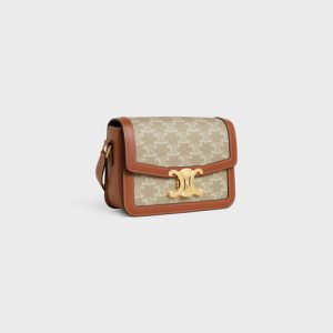 TEEN TRIOMPHE BAG IN TRIOMPHE CANVAS AND CALFSKIN GREGE