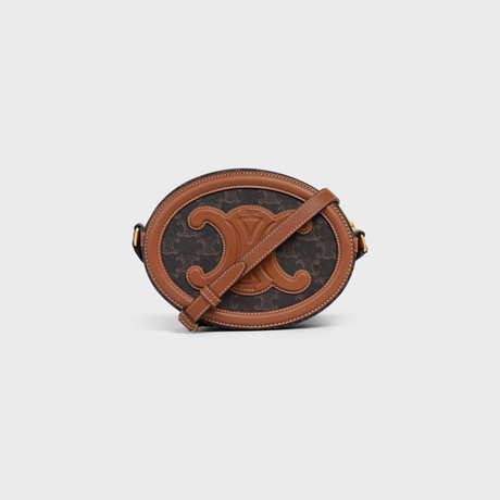 OVAL BAG CUIR TRIOMPHE IN TRIOMPHE CANVAS AND CALFSKIN TAN - Image 4