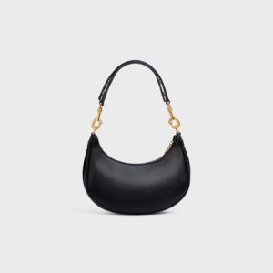 MEDIUM AVA STRAP BAG IN SMOOTH CALFSKIN BLACK