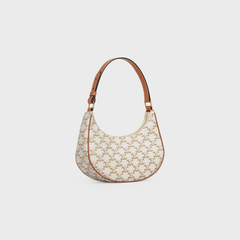 AVA BAG IN TRIOMPHE CANVAS AND CALFSKIN WHITE