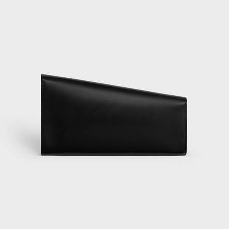 ASYMETRIC CLUTCH IN SHINY CALFSKIN WITH CELINE PRINT BLACK