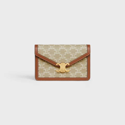 WALLET ON CHAIN MARGO IN TRIOMPHE CANVAS AND CALFSKIN GREGE - Image 3