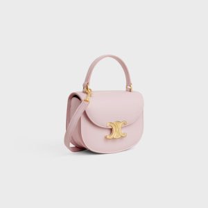 MINI BESACE CLEA IN SHINY CALFSKIN PASTEL PINK