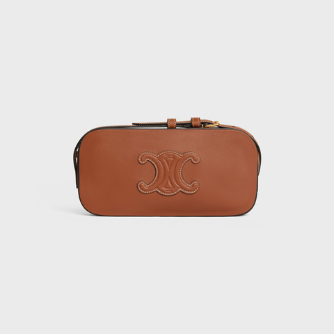 MINI CAMERA SHOULDER BAG CUIR TRIOMPHE IN SMOOTH CALFSKIN TAN - Image 3