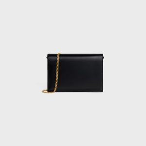 CLUTCH SOIR IN SHINY CALFSKIN BLACK