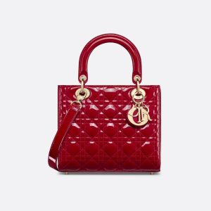 Dior Medium Lady Dior Bag HandBags- patent leather