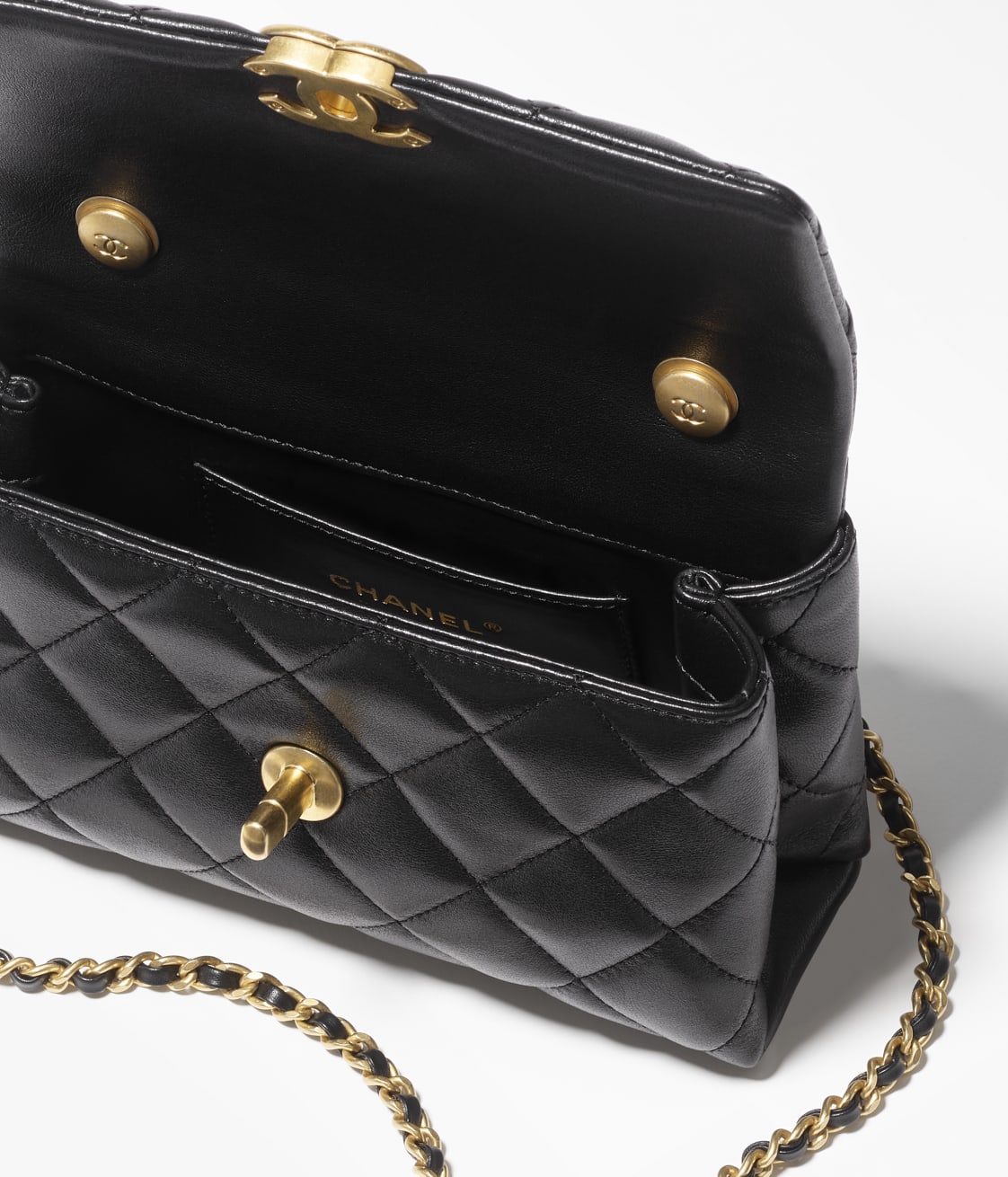 CHANEL MINI FLAP BAG WITH TOP HANDLE - Image 2