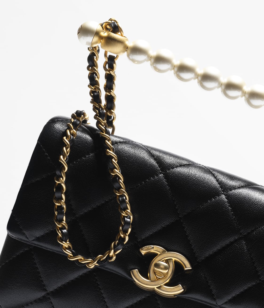 CHANEL MINI FLAP BAG WITH TOP HANDLE