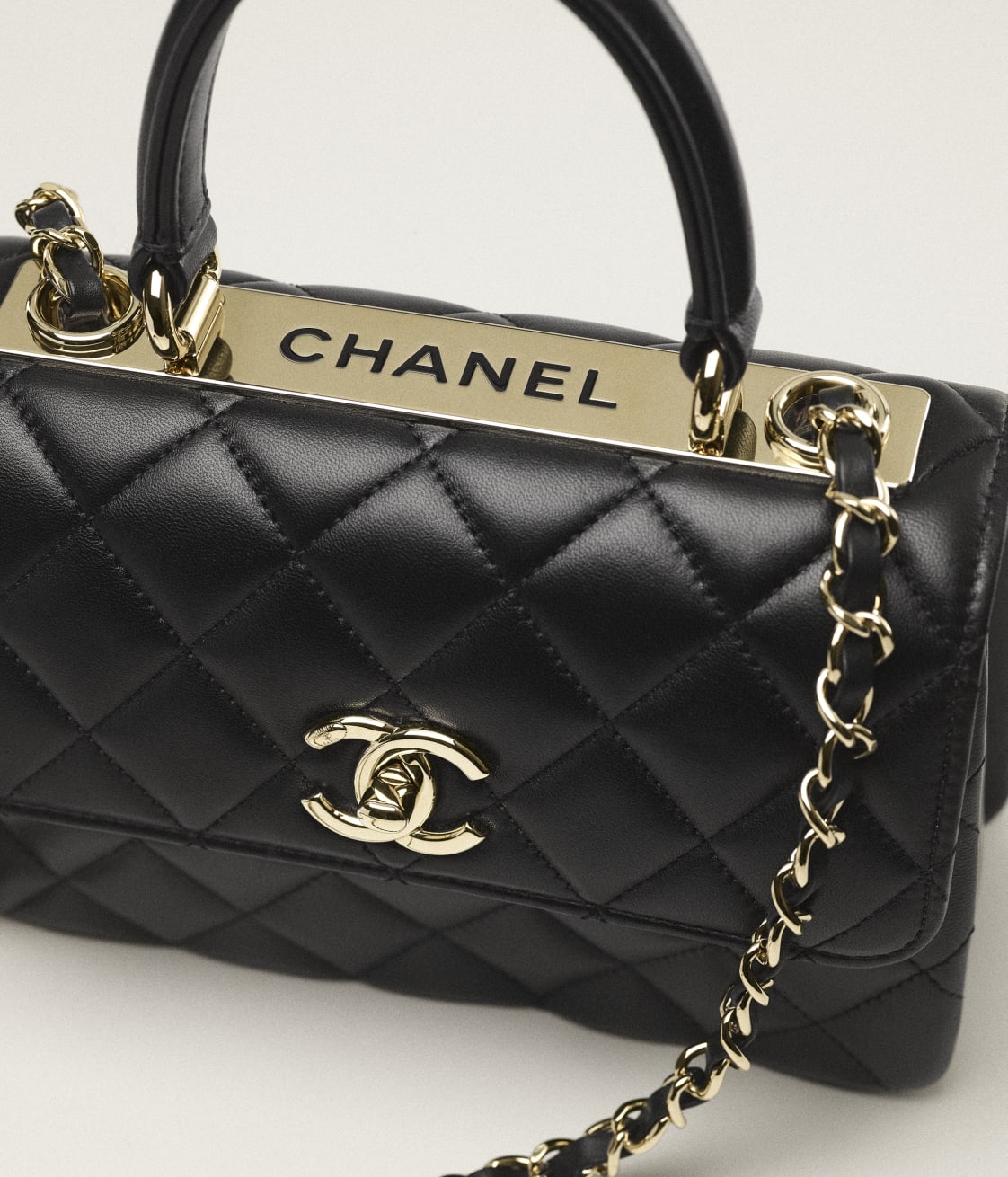 CHANEL MINI FLAP BAG WITH TOP HANDLE