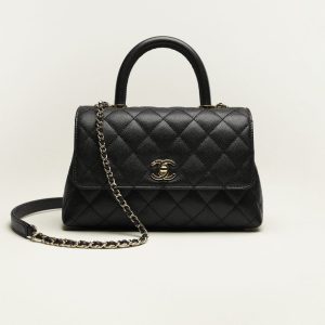 CHANEL FLAP BAG WITH TOP HANDLE