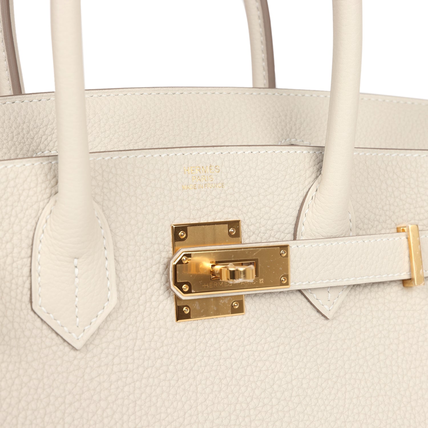 Hermes Birkin 30 Craie Togo Gold Hardware - Image 4