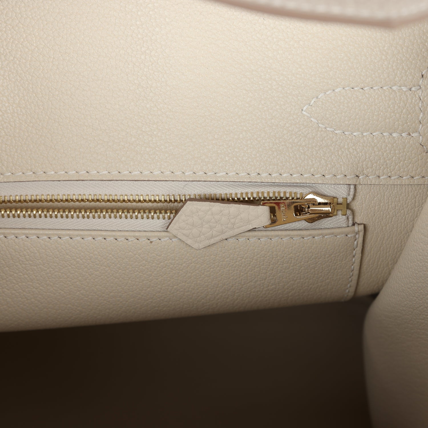 Hermes Birkin 30 Craie Togo Gold Hardware - Image 5