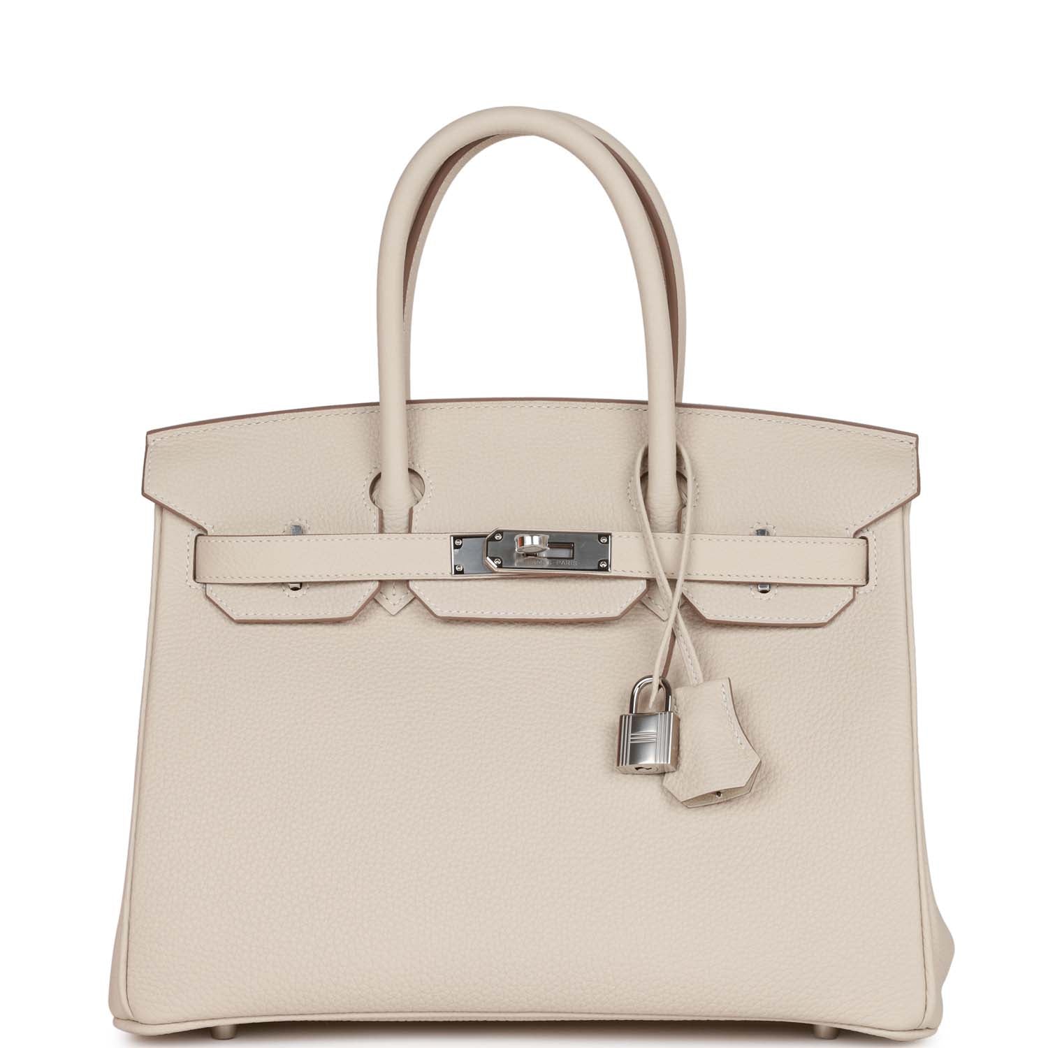 Hermes Birkin 30 Craie Togo Palladium Hardware - Image 6