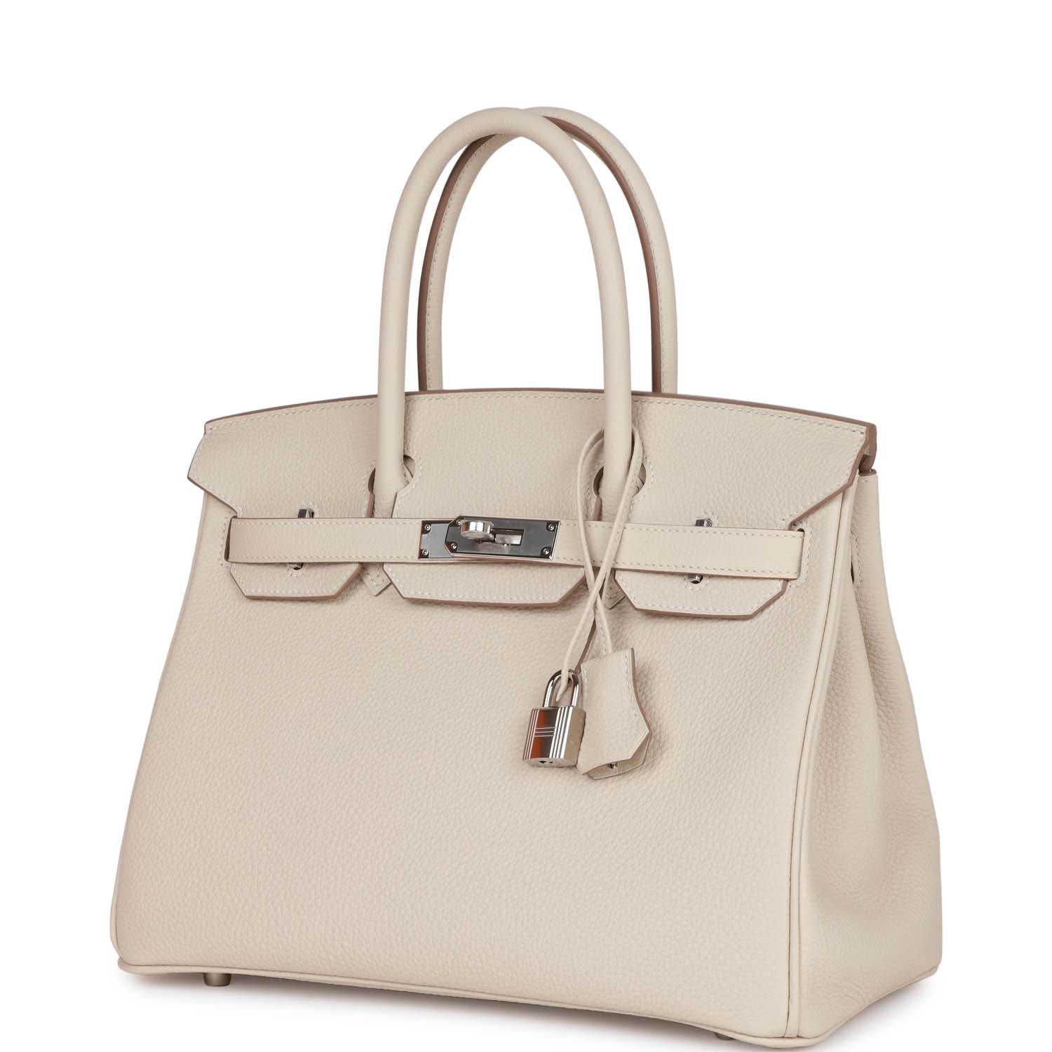 Hermes Birkin 30 Craie Togo Palladium Hardware - Image 7